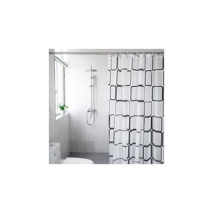 Rideau De Douche Allstar Zen Blanc 120x200cm - Hydrofuge, PEVA, Entretien Facile