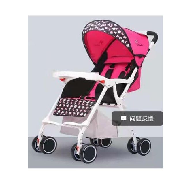 product_image_name-Generic-Poussette Bébé Avec Capot Parasoleil,porte Bagages-Rose-1