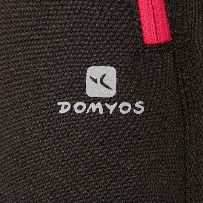 DOMYOS by decathlon PANTALON CHAUD RESPIRANT SLIM S900 FILLE GYM ENFANT  GRIS CHINÉ - Prix pas cher