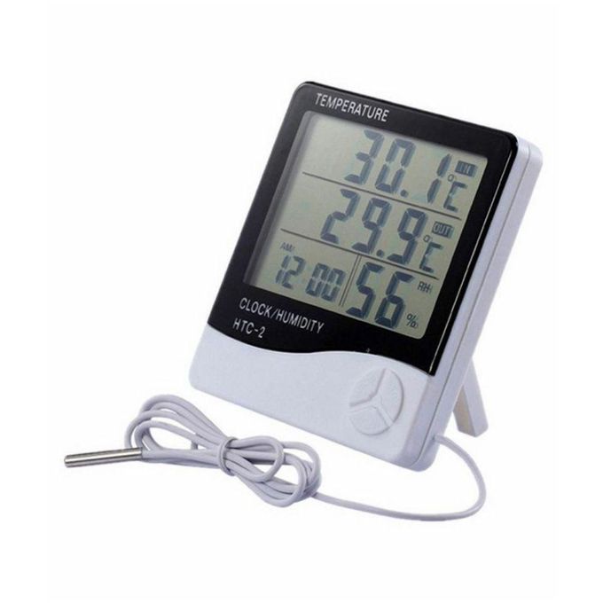 Generic 2 en 1 thermomètre hygromètre LCD numérique humidité mètre  détecteur thermographe intérieur chambre Instrument à prix pas cher