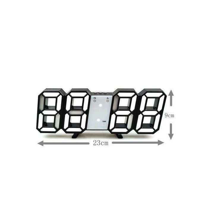 Westclox Grande horloge murale numérique à piles avec température, date