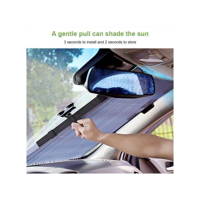 Pare-soleil Universel Pour Voiture, Pare-brise Avant Rtractable Automatique  En Accordon - Camion (vitre Avant)