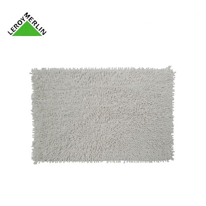 Leroy Merlin Tapis De Bain Blanc 44x70 Cm Shaggy Garantie 1