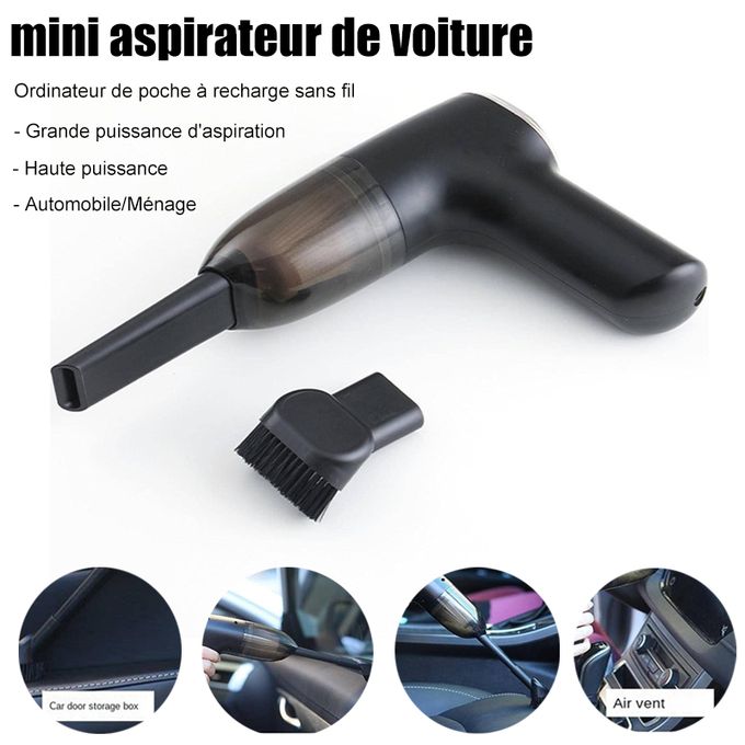 Generic Aspirateur Voiture, Sans Fil, Portable USB Charge avec Filtre  Lavable pour Maison, Bureau - Prix pas cher