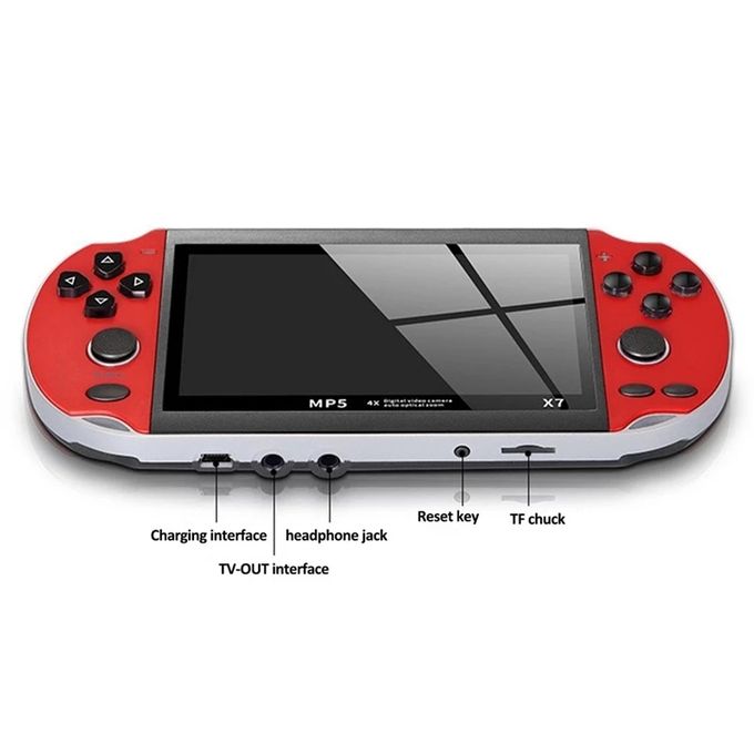 Generic Console De Jeu Vidéo Rétro Portable X7 - 4.3 Pouces - 8 Go - 1000+  Jeux Intégrés - Prix pas cher