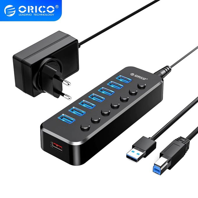 4 Port USB 3.0 Hub avec adaptateur secteur 12V - Orico