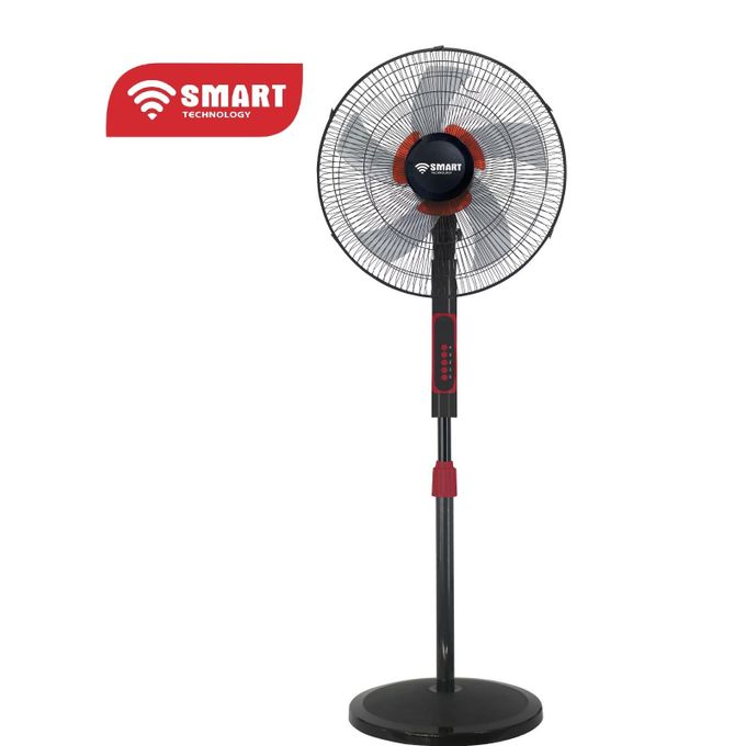product_image_name-SMART TECHNOLOGY-Ventilateur Silencieux 18"- (STV-B1869C) - Noir-Rouge -4 Vitesses-Anti-Moustique - 65W- 5 Hélices - Garantie 1 Mois-1