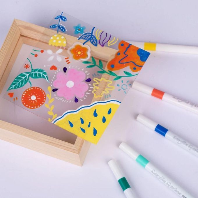 Gunsamg 120 Couleurs Feutres Acryliques – Pointe Pinceau Fine 0.1-0.5 Mm, Peinture Sur Pierre Bois Verre Toile Métal Céramique Tissu – Kit Complet Pour Artistes & Loisirs Créatifs