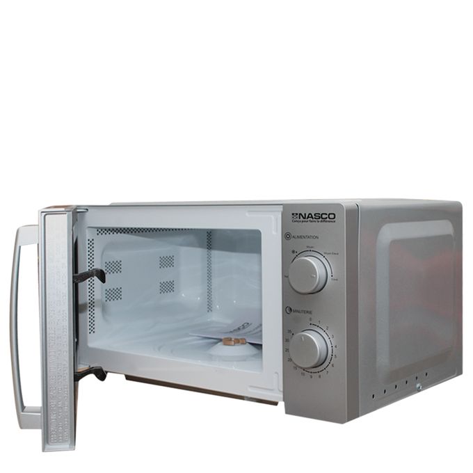product_image_name-Nasco-Micro-Onde - Nas-W20S-P04 - 20Lt/700W /5 Niveaux De Puissance/Silver/Poignee/Fonction Degivrage - Garantie 3 Mois-3