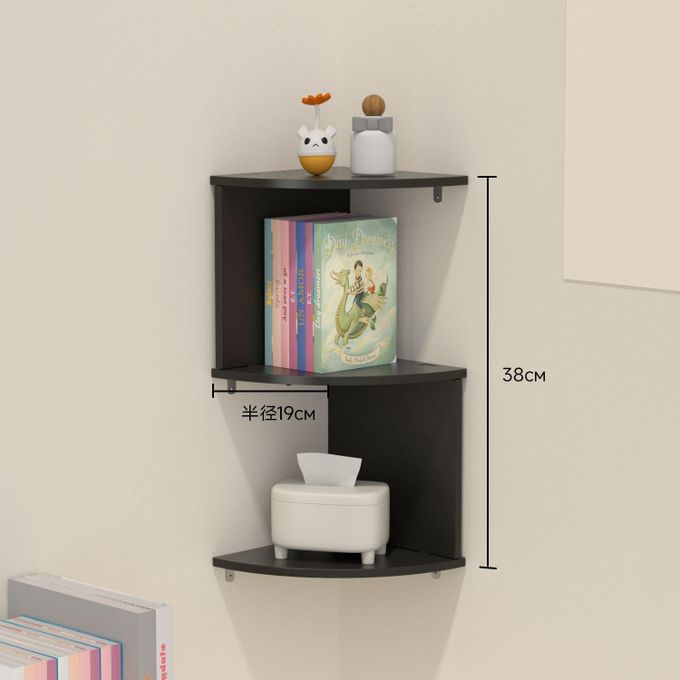 Étagères Flottantes D'Angle En Bois - Étagère Papillon Murale Multifonction Pour Salon, Bureau, Cuisine Et Salle De Bain