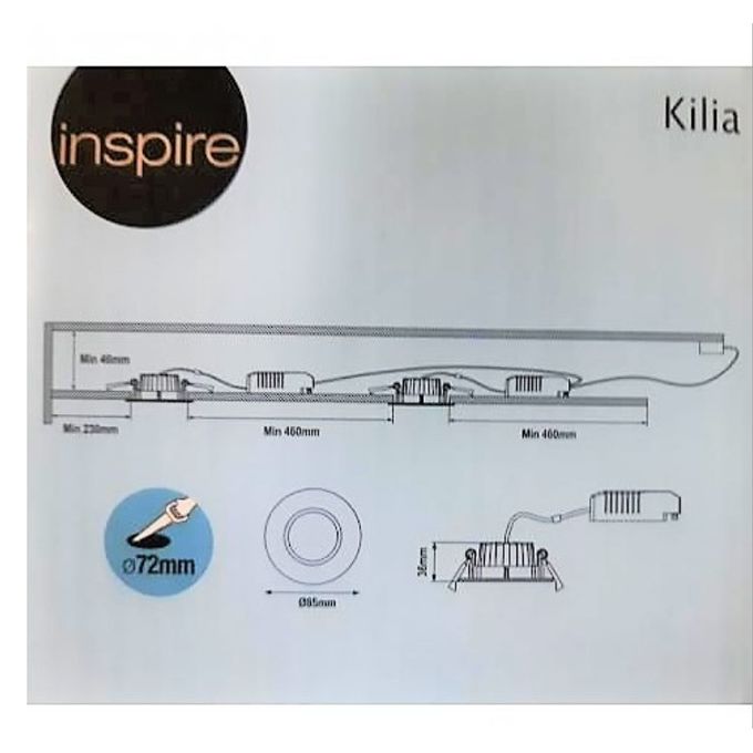 Kit 3 Spots à Encastrer Spécial Salle De Bains Diam 85cm Kilia Led Intégrée Blanc Garantie 5 Ans