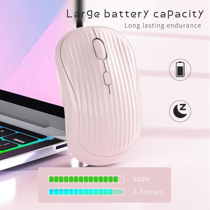 Souris Sans Fil Optique 2,4 GHz – 1200 DPI, 4 Boutons, Alimentation Par Batterie – Compatible Ordinateur Portable, PC, Projecteur – Couleurs Variées