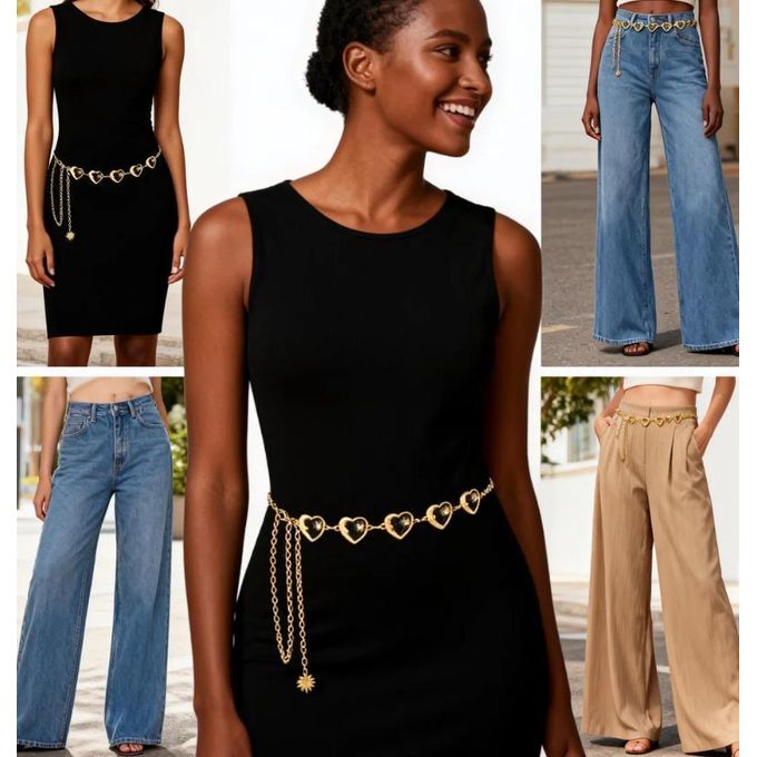 Chaîne De Corps Métal Pour Femmes - Ceinture Taille Réglable Imperméable Et Élégante