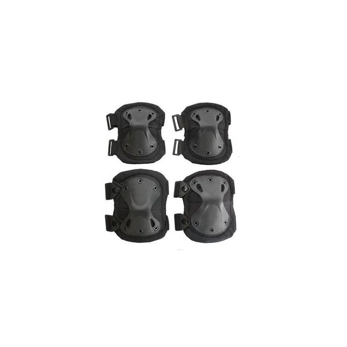 Generic PROTÈGE GENOUX COUDES POUR MOTO NOIR KIT DE PROTECTION MOTO GENOUILLERE  COUDIERE - Prix pas cher