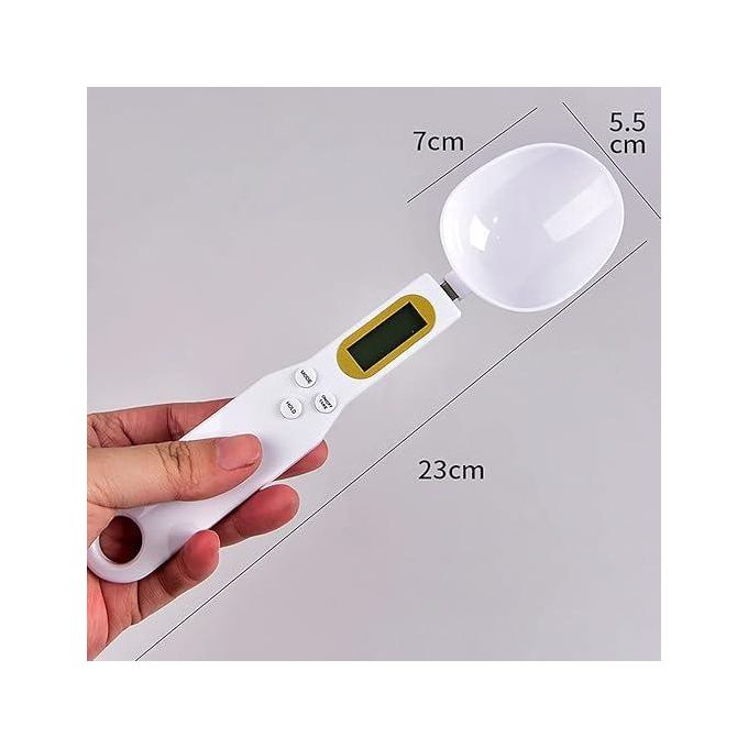 Korona 79500 Pèse-Cuillère EVA - 2 Cuillères Amovibles - Précision 0,1g Jusqu'à 500g - Batterie Incluse