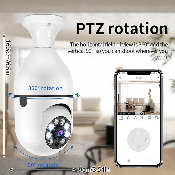 Caméra sans fil WiFi panoramique rotative à 360° - SYSNET SHOP