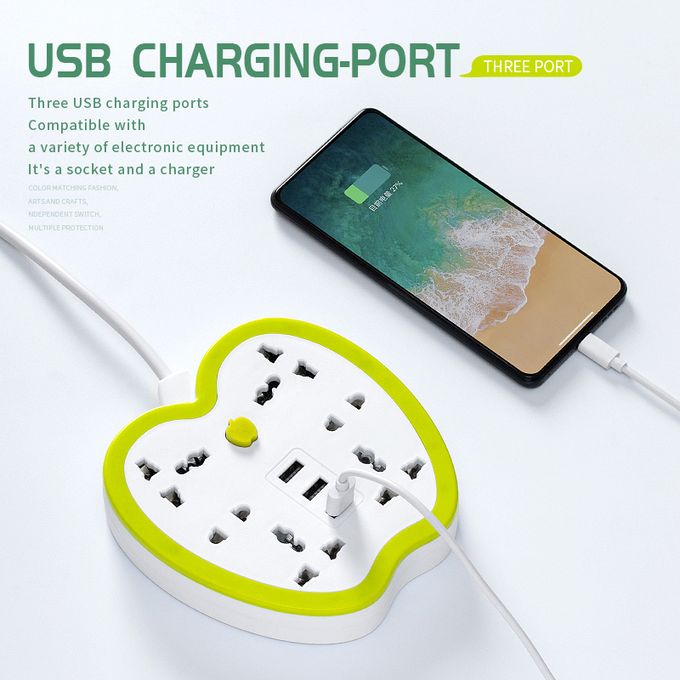 1 Multiprise Avec USB, Multiprise 2 Compartiments Avec 3 Ports USB