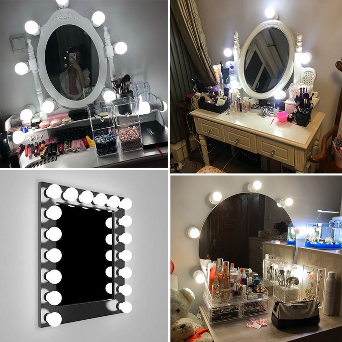 Flkwoh Lumires De Vanit Led De Style Hollywoodien Pour Miroir, Kit De  Lumires De Miroir De Courtoisie Avec Ampoules Intensit Variable Pour Miroir  De