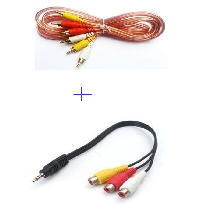 Generic Câble Audio / Vidéo (3x Prise RCA à Fiche RCA 3x) - 10m