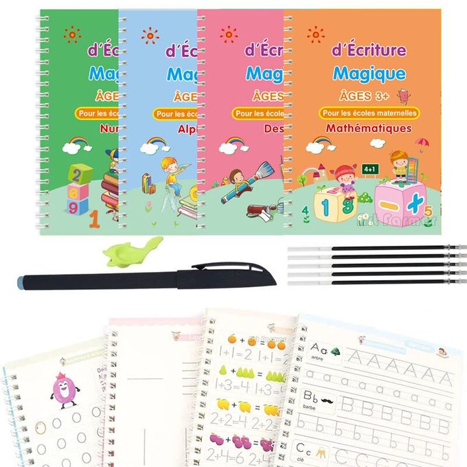 Cahier de calligraphie. Cahier d'écriture pour enfants de 6 ans et