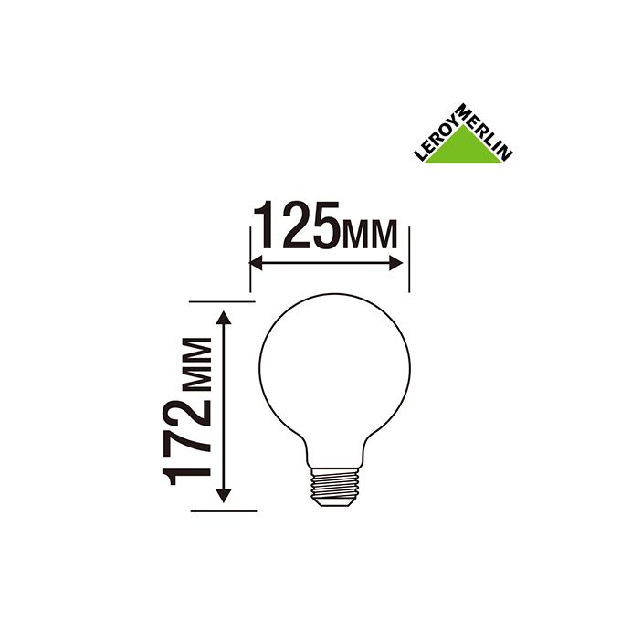 Leroy Merlin Ampoule Globe à Vis E27 - LED - 11W (équi 100W) = 1521 Lm - Ø12,5cm  - 4000K / Lumière Naturelle (blanc Froid) - Prix pas cher