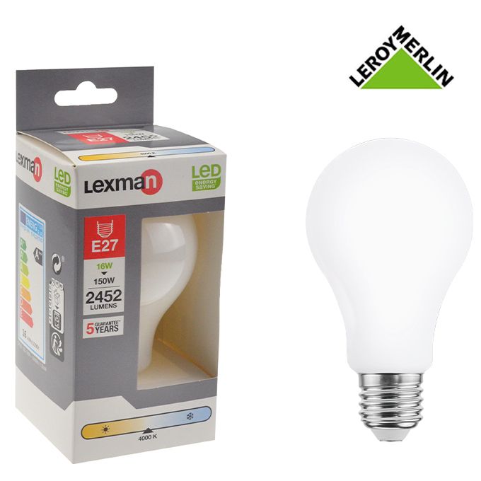 Leroy Merlin Ampoule Rouge E27 - LED - 3W (équi 40W) = 249 Lm - 150° - /  Lumière Rouge - Prix pas cher