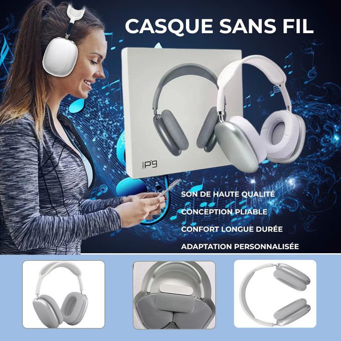 Casque MP3 Sans Fil Micro SD Cesar MM86