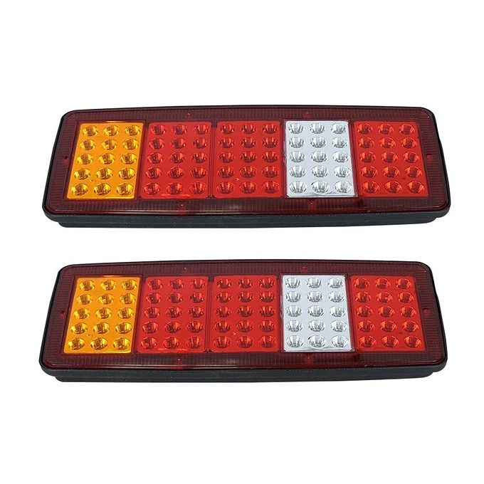 Qiilu 12-24V 75LED Feu Arrière Indicateur De Frein Arrêt Arrière Lampe  Arrière Pour Camion Remorque, Arrière Feu stop, Lumière De Marche Arrière 