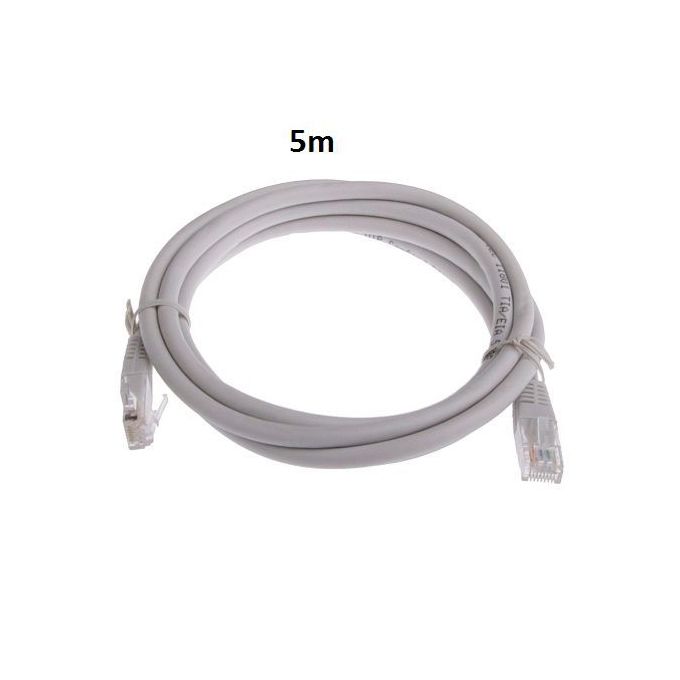 Multi-Cable - Haute Qualité Cat5e Câble Réseau Ethernet - CCA - RJ45-20  mètre - Gris - FTP