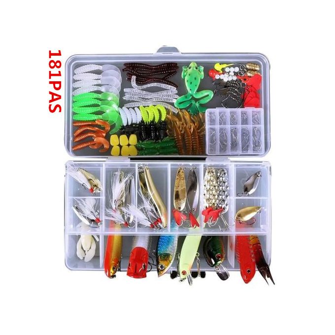 Pure Vie Professionnel Leurres de Pêche Kit, Kit d'appâts de Pêche Portable  avec Boîte, Le Choix pour la pêche appâts leurres de pêche, Assortiment