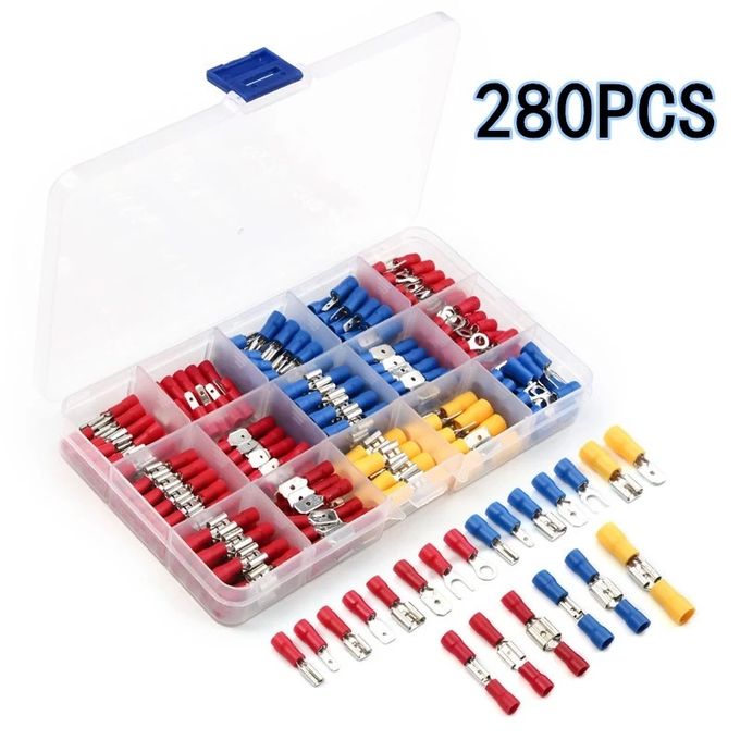 280 pcs Kit ensemble de cosses de câbles plats connecteurs - Temu France