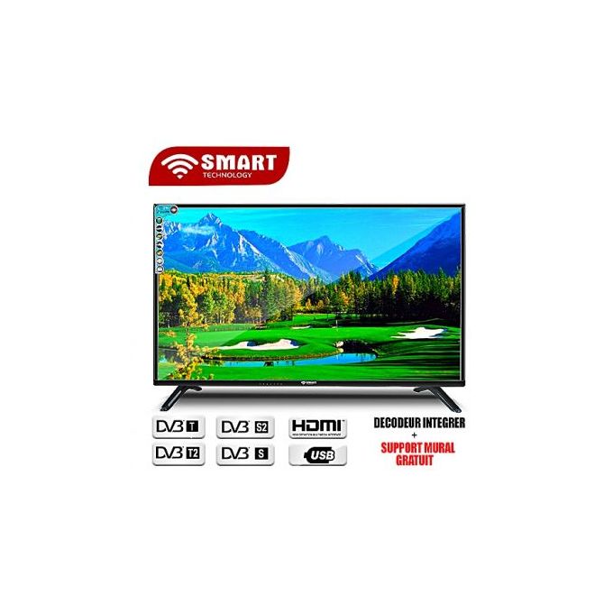 product_image_name-Smart Technologie-Smart Télévision TV LED 43 Pouces Décodeur Intégré-USB-HDM -3 Mois Garanties Support Mural Offert-1