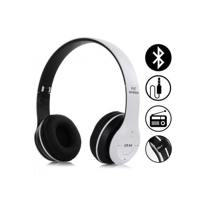 Generic Casque Bluetooth - MP3 - P47 – Bleu à prix pas cher