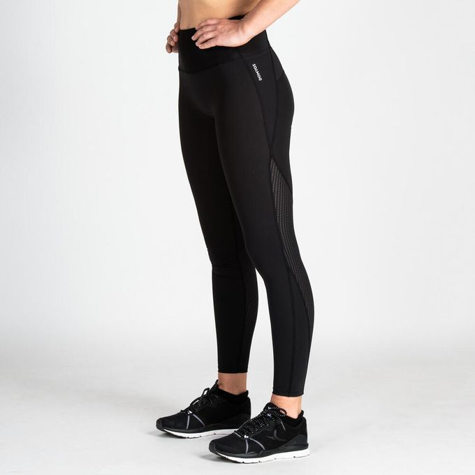 Legging taille haute bimatière Fitness Cardio Femme Kaki - Decathlon Cote  d'Ivoire