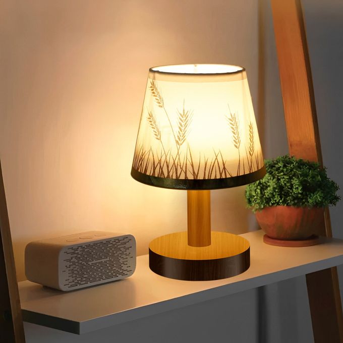 Lampe de table en bois, Lampe de chevet décorative en bois Chargeur USB  pour chambre, salon, table de chevet, table de bout, salle de café, chambre  bébé (Or) 