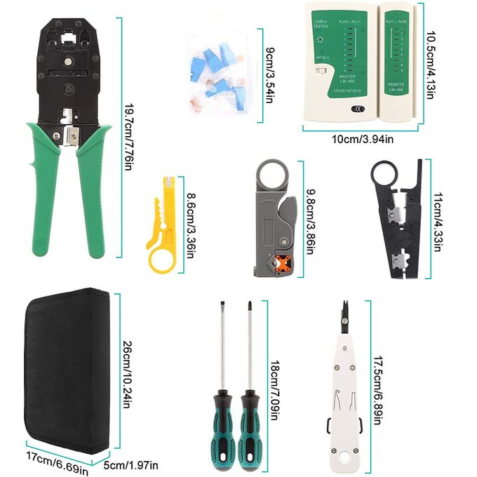 Dioche Kit d'outils réseau Maintenance informatique professionnelle Testeur  de câble LAN Ensemble d'outils de réparation de - Cdiscount Informatique