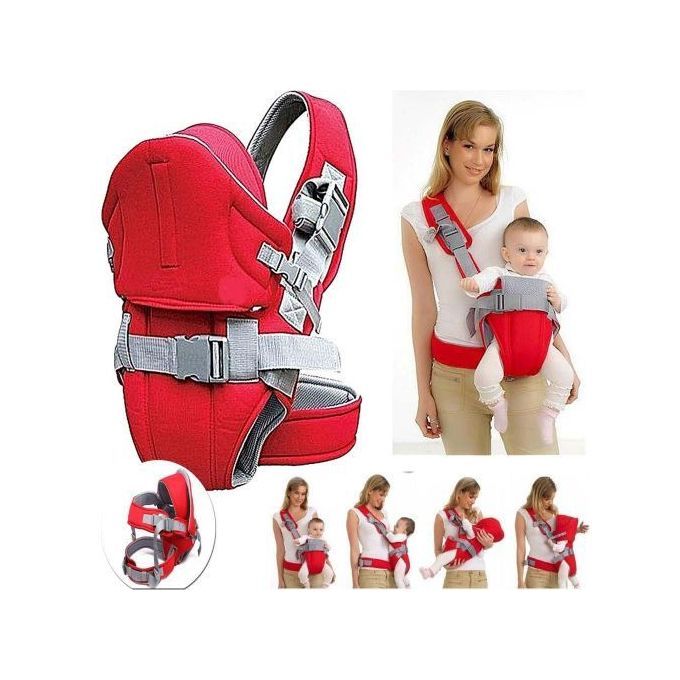 Porte-bébé multifonctionnel portable pour bébé Kangourou Porte-bébé  respirant à l'avant (rayures néon)