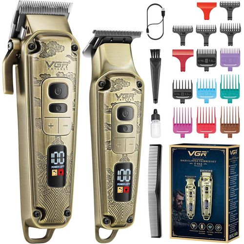 KIT DUO TONDEUSES A CHEVEUX SANS FIL AFFICHAGE LED