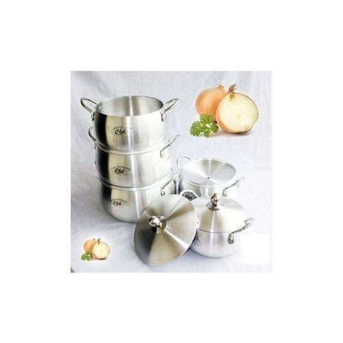 Casseroles Kedjenou 5 Pièces(16CM/18CM/20CM/22CM/24CM) - Argent