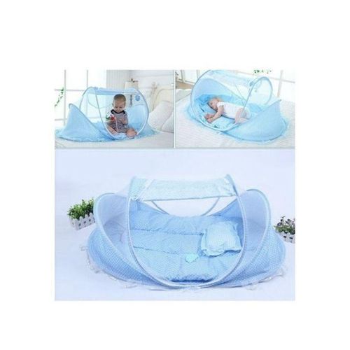 Matelas Avec Moustiquaire - Pour Bebe - 0-8 Mois - Bleu BG