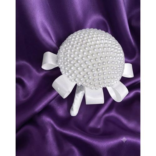 Bouquet de mariée original et artisanal perles