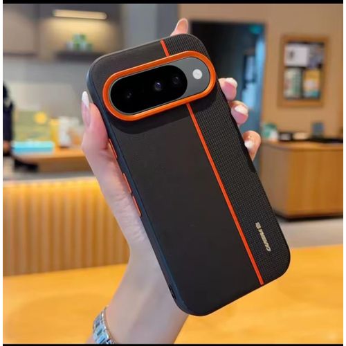 Coque pixel 10 pro XL noir orange