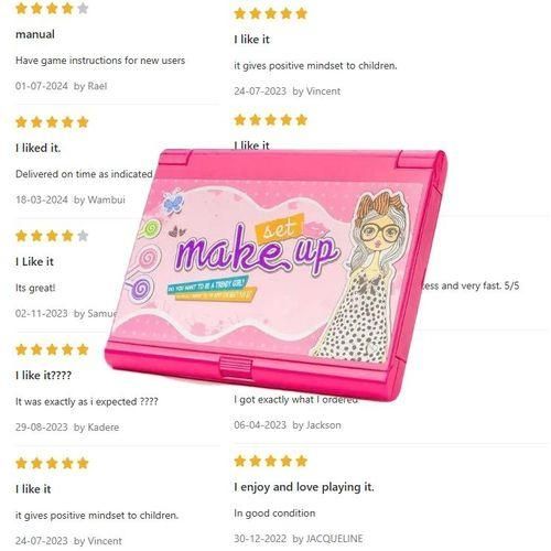 Coffret de maquillage jouet pour enfant : fards à paupières, poudre et blush