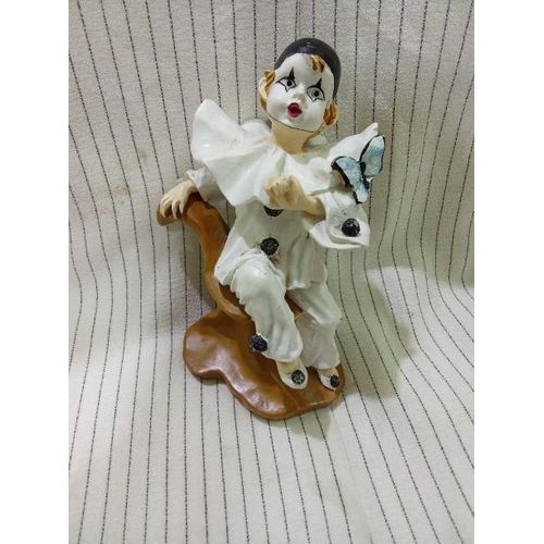 Figurine-Statuette Décorative En Céramique D'un Bouffon