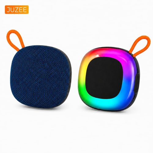 Enceinte Bluetooth Portable avec Lumière RGB, Graves Puissants, Radio FM, Carte TF, Enceinte Sans Fil - Bleu