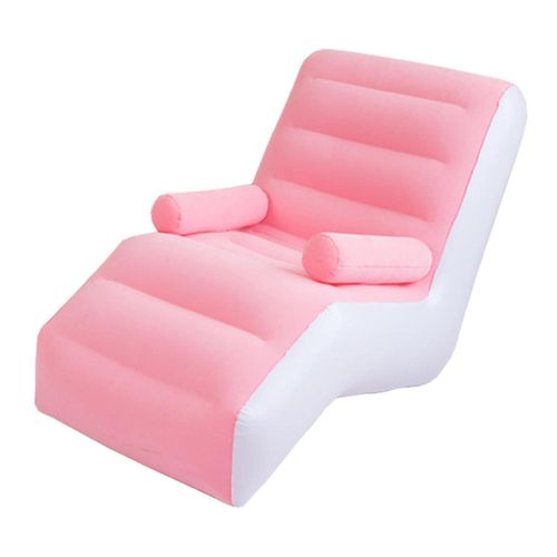 Fauteuil gonflable canapé en PVC souple et pliable rose pour la maison, le lit, l'intérieur et l'extérieur avec Pompe à Air électrique graduit