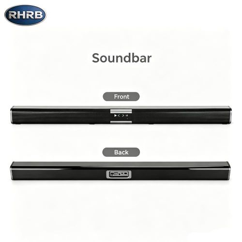 RHRB Enceinte Bluetooth rechargeable Soundbar, barre de son pour téléviseur, enceinte sans fil pour la maison, caisson de basses, son surround