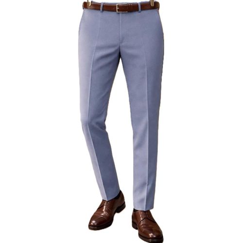 Pantalon Homme - Coupe Slim - Bleu Classique - Tissu Confortable