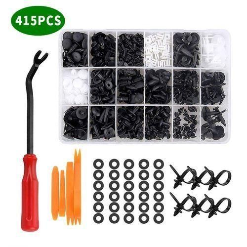 415Pcs Mixtes Auto Fixation Clip Voiture Corps De Retenue Rivet Pare-Chocs Porte Clips De Fixation
