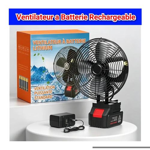 Ventilateur a Batterie Rechargeable lithium